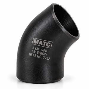 CARBON STEEL (CS) BUTT WELD (B/W) ELBOW 45 DEGREE IN DUBAI U.A.E