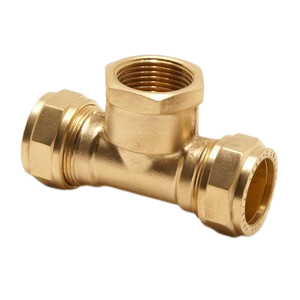 BRASS FEMALE TEE COMPRESSOR FITTING IN DUBAI U.A.E