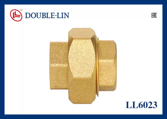 female_x_female_brass_3_piece_straight_connector_flat_washer in Dubai U.A.E